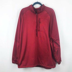 Mens Nike Golf Red Quarter Zip Pullover Size XXL